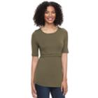 Maternity A:glow Empire Popover Nursing Top, Women's, Size: S-mat, Green