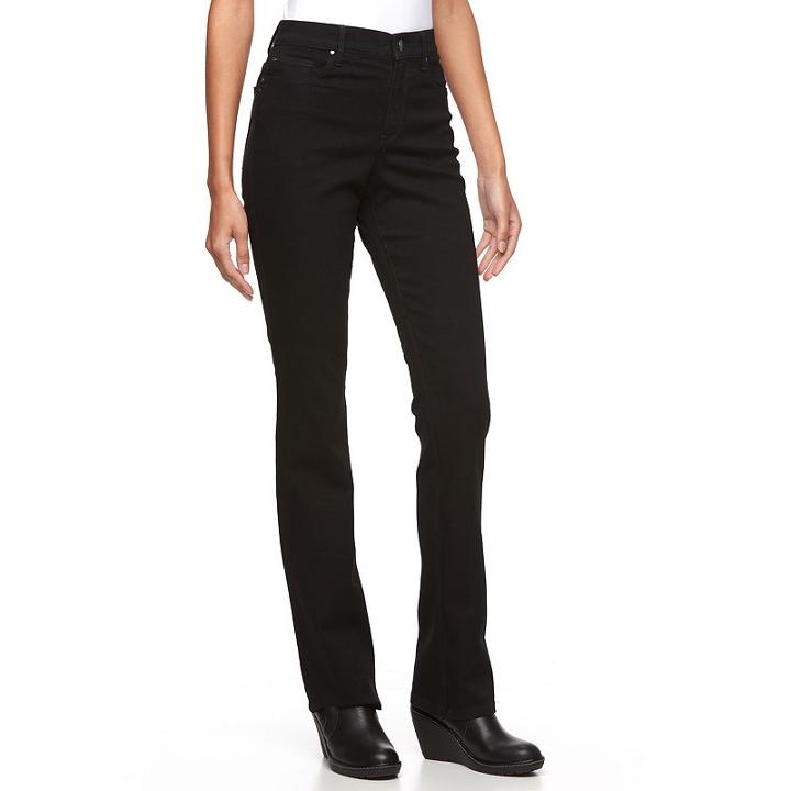 Women's Gloria Vanderbilt Jordyn Curvy Fit Bootcut Jeans, Size: 4 - Regular, Grey (charcoal)