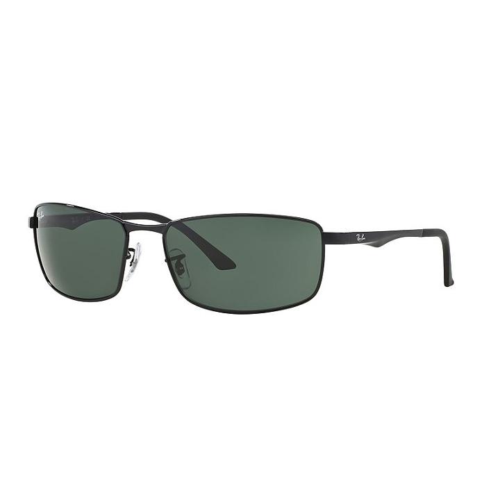 Ray-ban Rb3498 61mm Rectangle Sunglasses, Adult Unisex, Black