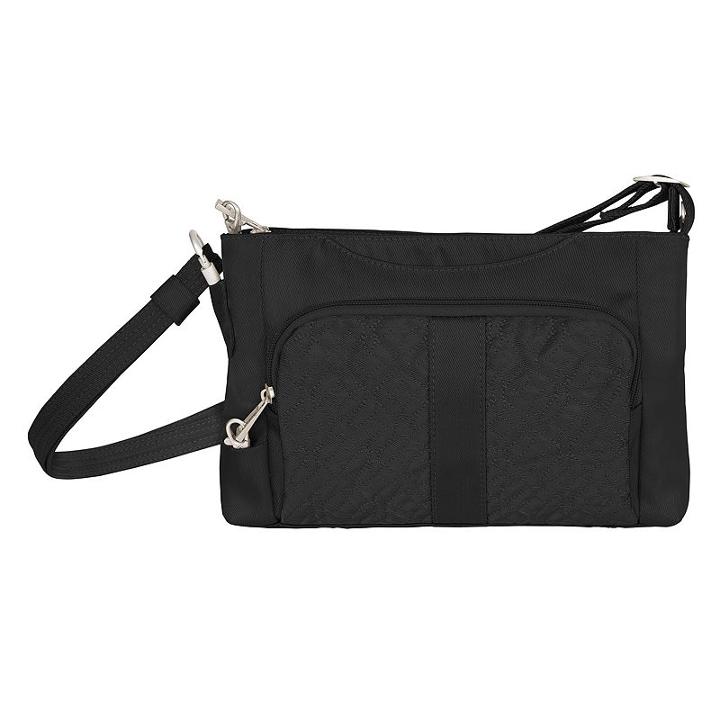 Travelon Anti-theft Signature East West Slim Bag, Adult Unisex, Black