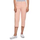 Women's Croft & Barrow&reg; Twill Utility Capris, Size: 18, Lt Orange