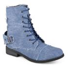 Journee Collection Zafrina Women's Lace-up Ankle Boots, Girl's, Size: Medium (8.5), Blue