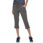 Women's Tek Gear&reg; Straight Leg Capris, Size: Medium, Dark Grey