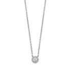 Primrose Sterling Silver Cubic Zirconia Halo Necklace, Women's, Size: 16, White