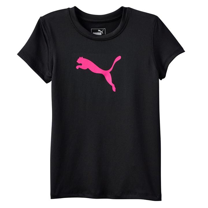 Girls 4-6x Puma Core Tech Logo Tee, Girl's, Size: 5, Black