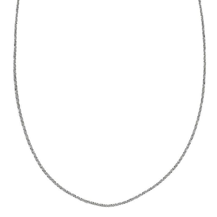 Primrose Sterling Silver Sparkle Chain Necklace - 20 In, Women's, Size: 20, Grey