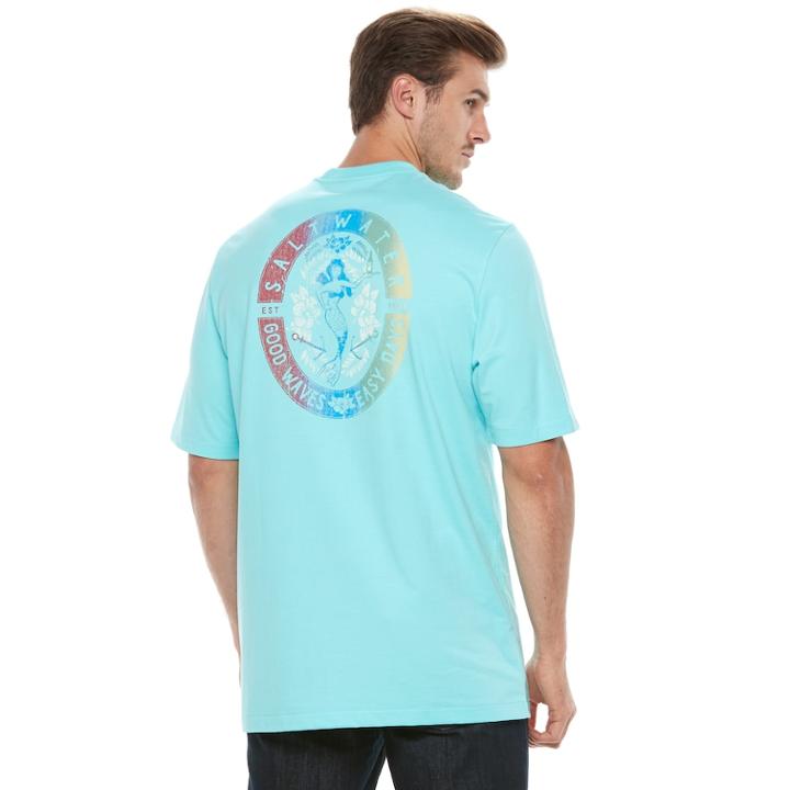 Big & Tall Izod Saltwater Good Waves Easy Days Tee, Men's, Size: Xl Tall, Blue