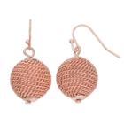 Chain Wrapped Ball Drop Earrings, Women's, Pink Other