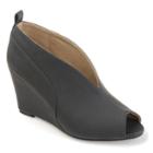 Journee Collection Calista Womens Wedges, Size: Medium (7), Black