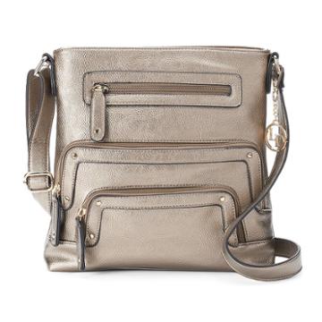 La Diva Zipper Crossbody Bag, Women's, Dark Grey