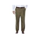 Big & Tall Haggar Premium Stretch No-iron Khaki Pleated Pants, Men's, Size: 44x30, Med Brown