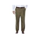 Big & Tall Haggar Premium Stretch No-iron Khaki Pleated Pants, Men's, Size: 44x30, Med Brown