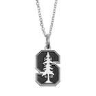 Fiora Sterling Silver Stanford Cardinal Team Logo Pendant Necklace, Women's, Size: 16, Grey