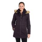 Women's Fleet Street Faux-fur Hooded Jacket, Size: Small, Blackberry