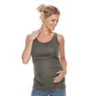 Maternity A:glow Ruched Tank, Women's, Size: Xxl-mat, Green