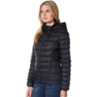 Women's Heat Keep Hooded Packable Puffer Down Jacket, Size: Large, Black