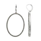 Simply Vera Vera Wang Pave Oval Nickel Free Pave Drop Earrings, Women's, Silver