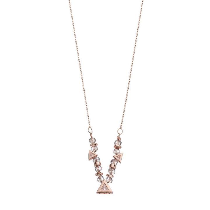 Lc Lauren Conrad Beaded Triangle Necklace, Women's, Pink Other
