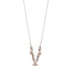 Lc Lauren Conrad Beaded Triangle Necklace, Women's, Pink Other