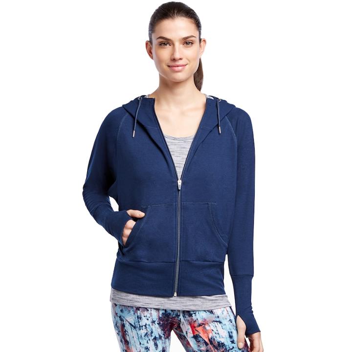 Women's Jockey Sport Motivation Jacket, Size: Xl, Blue