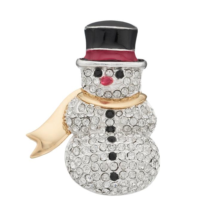 Dana Buchman Snowman Pin, Women's, Multicolor