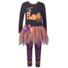 Girls 4-6x Bonnie Jean 2-piece Halloween Dress Set, Size: 4, Black
