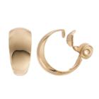 Napier Wide Nickel Free Clip On Hoop Earrings, Women's, Gold