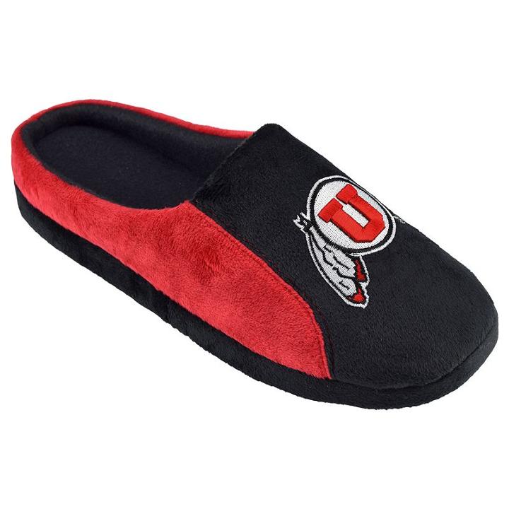 Adult Utah Utes Two-tone Slippers, Size: Medium, Black