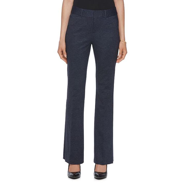 Women's Elle&trade; Wide-leg Dress Pants, Size: 6, Dark Blue
