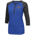 Women's Campus Heritage Florida Gators 3/4-sleeve Henley Tee, Size: Medium, Dark Blue