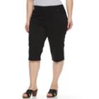 Plus Size Gloria Vanderbilt Avery Skimmer Capris, Women's, Size: 20 W, Black