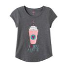Girls 7-16 So&reg; Curved-hem Graphic Tee, Girl's, Size: 14, Dark Grey
