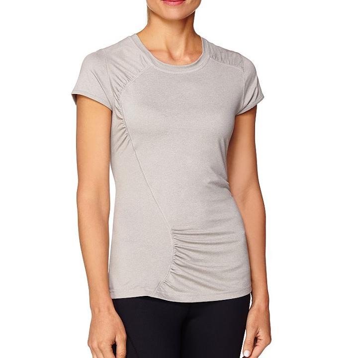 Women's Shape Active S-curve Scoopneck Workout Tee, Size: Small, Light Grey