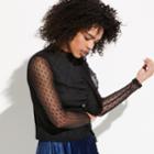 K/lab Dot Mesh Long Sleeve Top, Teens, Size: Xl, Black