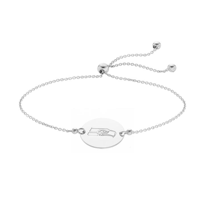 Sterling Silver Seattle Seahawks Bolo Bracelet, Women's, Size: 9, Grey