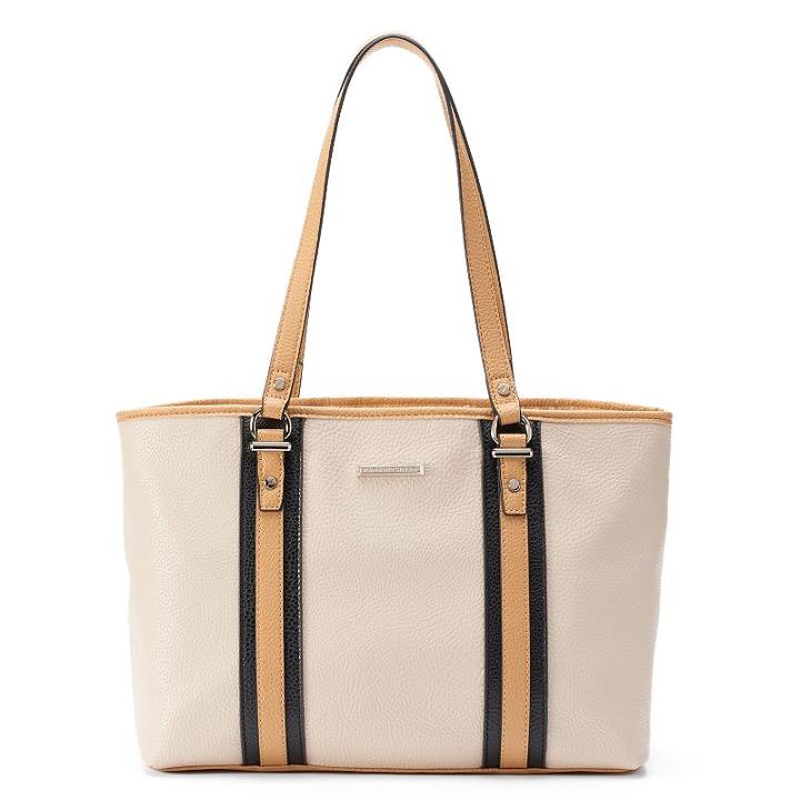 Dana Buchman Danielle Striped Tote, Women's, Lt Beige