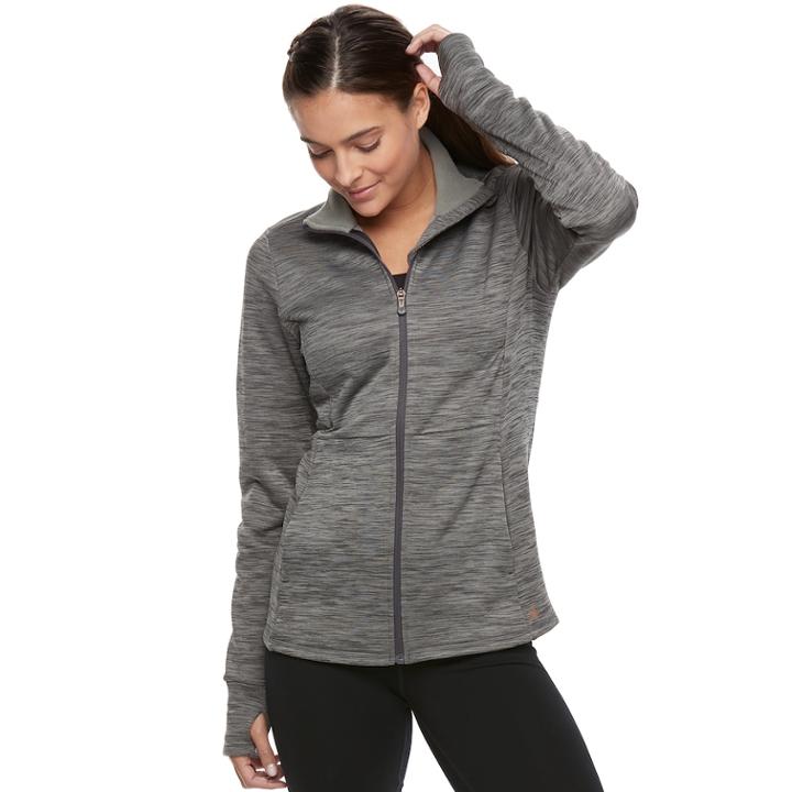 Women's Tek Gear&reg; Performance Full-zip Fleece Jacket, Size: Xl, Dark Grey