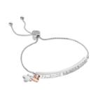 Brilliance Friends Lariat Bracelet With Swarovski Crystals, Women's, Size: 7, White