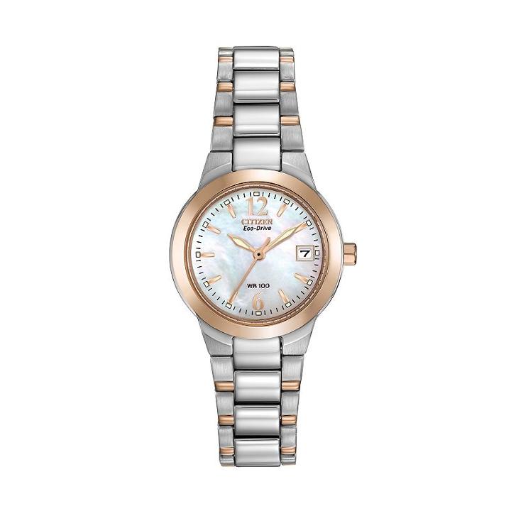 Citizen Eco-drive Women's Silhouette Two Tone Stainless Steel Watch - Ew1676-52d, Size: Small, Multicolor