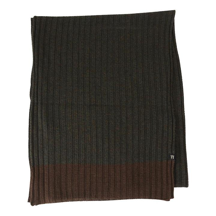 Haggar, Men's Heathered Two-tone Scarf, Dark Green