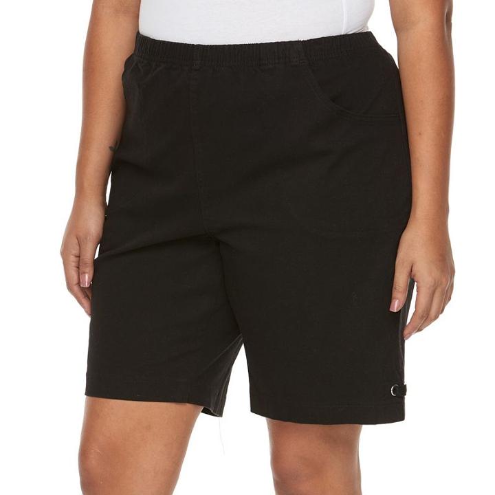 Plus Size Croft & Barrow&reg; Pull-on Shorts, Women's, Size: 1xl, Black