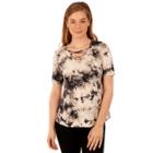 Juniors' Wallflower Lace-front Swing Tee, Teens, Size: Small, Blue (navy)