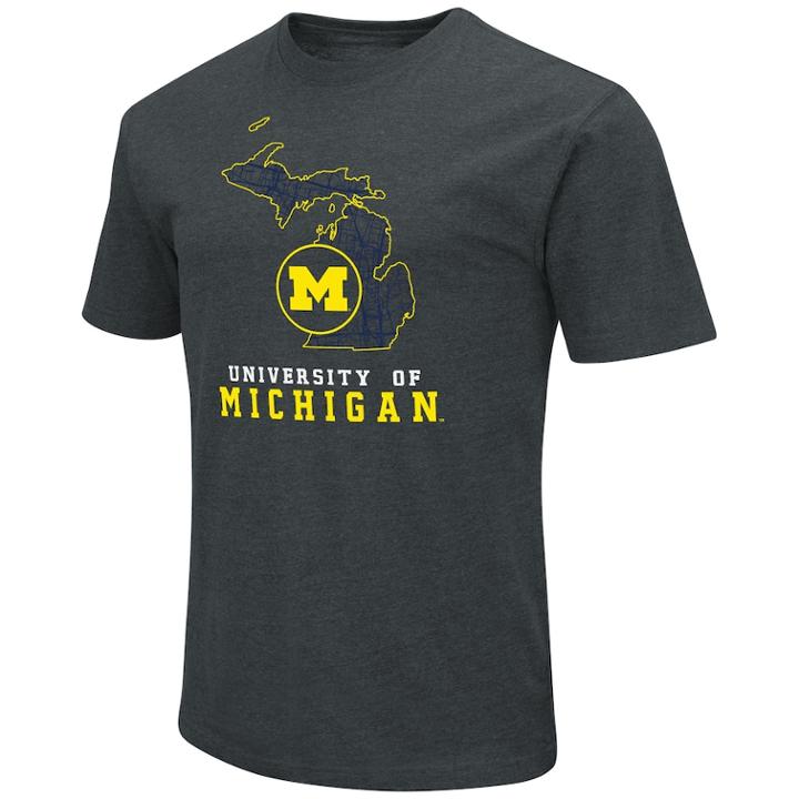 Men's Michigan Wolverines State Tee, Size: Medium, Dark Blue