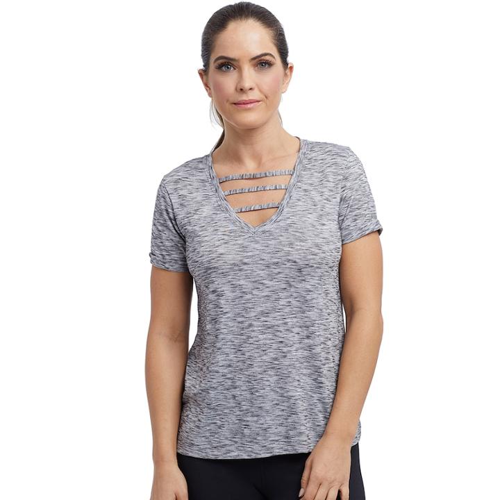 Women's Balance Collection Riley Strappy V-neck Tee, Size: Xl, Natural