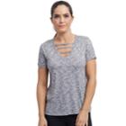 Women's Balance Collection Riley Strappy V-neck Tee, Size: Xl, Natural