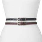 Women's Apt. 9&reg; 2-for-1 Belt Set, Size: Medium, Grey (charcoal)