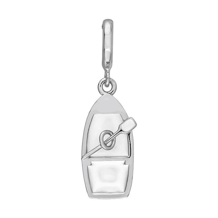Laura Ashley Nautical Collection Sterling Silver Rowboat Charm, Women's, Grey