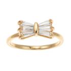 Lc Lauren Conrad Cubic Zirconia Bow Midi Ring, Women's, Size: 3, Gold