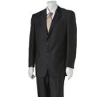 Big & Tall Chaps Shadow Striped Wool Black Suit Jacket, Men's, Size: 44 X-long