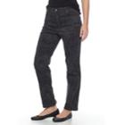 Petite Gloria Vanderbilt Amanda Classic Tapered Jeans, Women's, Size: 8 Petite, Black
